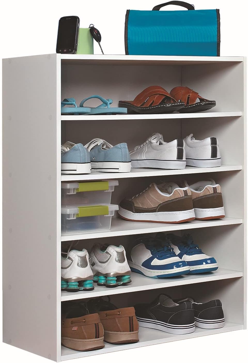 ClosetMaid 1565 Stackable 5-Shelf Organizer, White