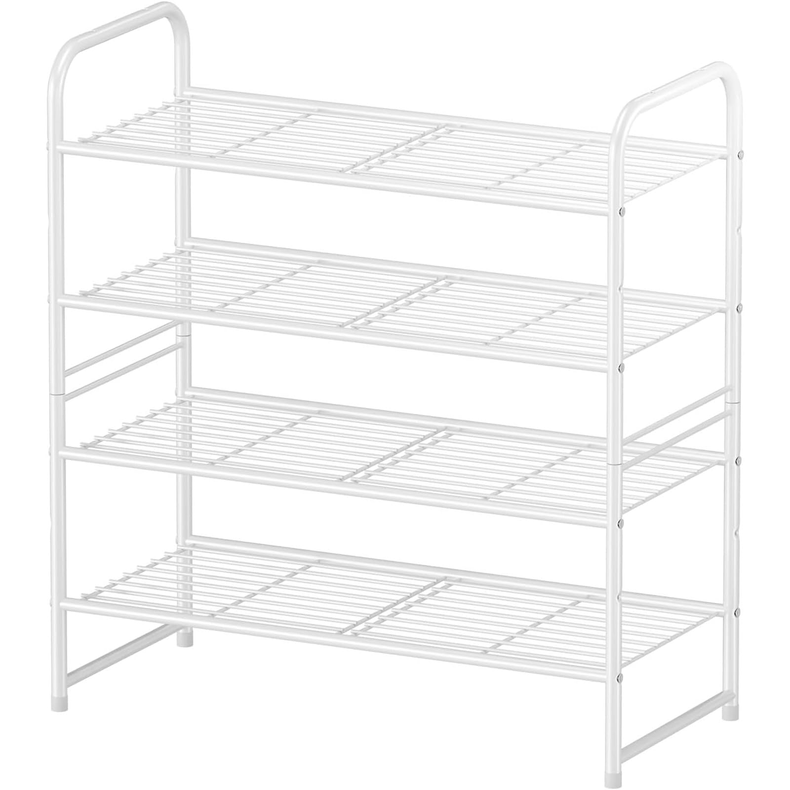 5 Tier Shoe Rack Closet Metal Heavy Duty, Stackable, Black