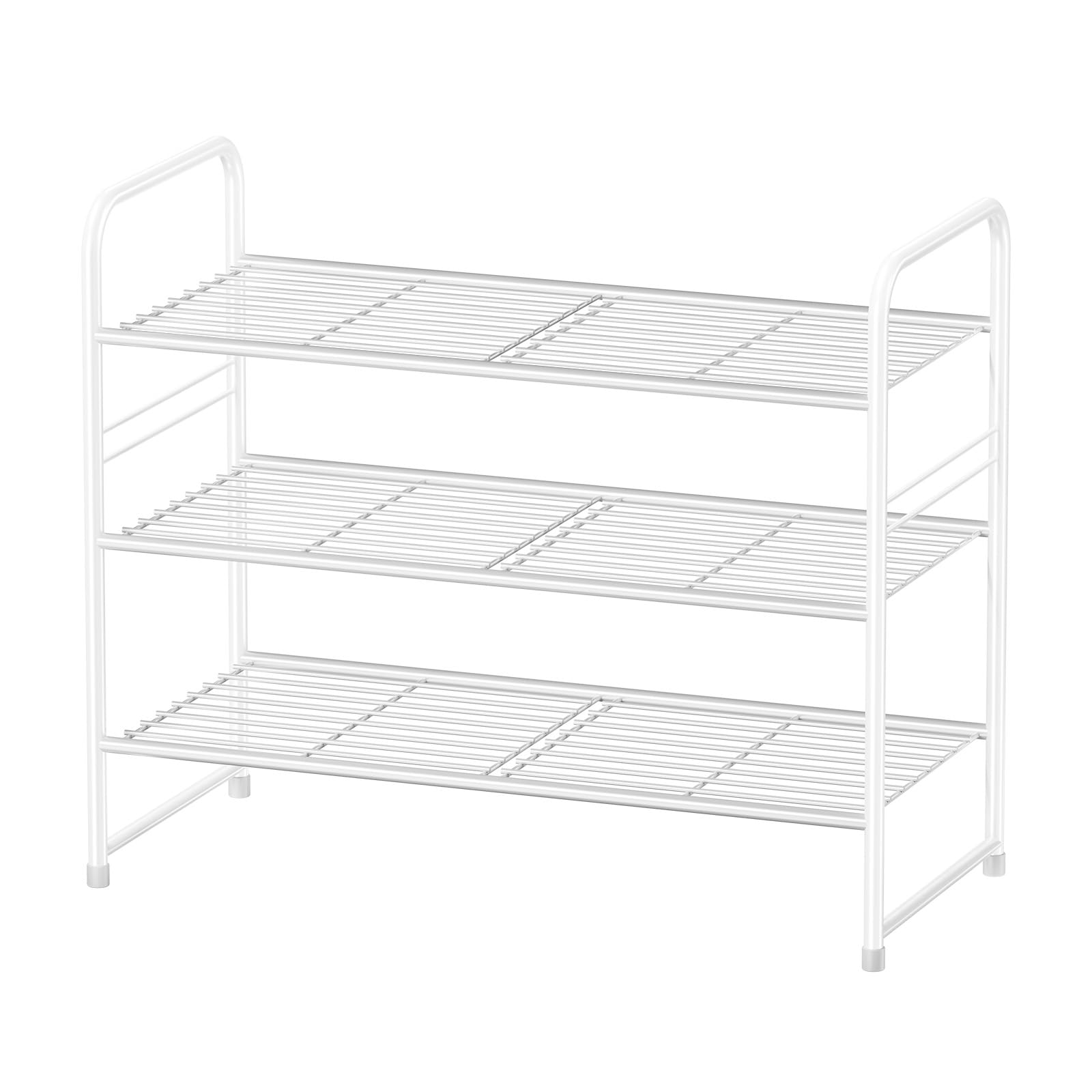5 Tier Shoe Rack Closet Metal Heavy Duty, Stackable, Black